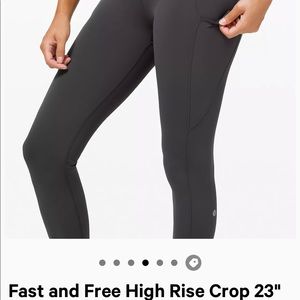 Lululemon Fast and Free High Rise Crop Legging